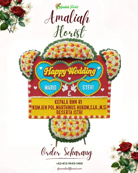Papan Bunga Pernikahan Asam